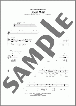 Soul Man(Sam & Dave/Isaac Hayes/Blues Brothers) 楽譜 ベース ダウンロード
