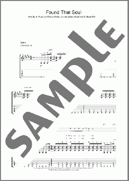Found That Soul(Manic Street Preachers) 楽譜 ギター（ソロ） ダウンロード