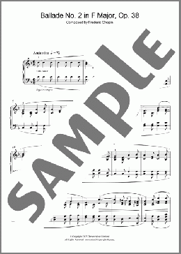 Ballade No. 2 In F Major, Op. 38(Frederic Chopin/The Pianist (Movie)) 楽譜 ピアノ（ソロ） ダウンロード