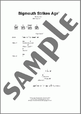 Bigmouth Strikes Again(The Smiths) 楽譜 ギター（コード） ダウンロード