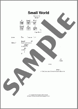 Small World(Roddy Frame) 楽譜 ギター（コード） ダウンロード