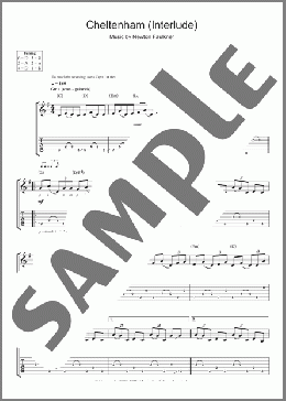 Cheltenham (Interlude)(Newton Faulkner) 楽譜 ギター（ソロ） ダウンロード
