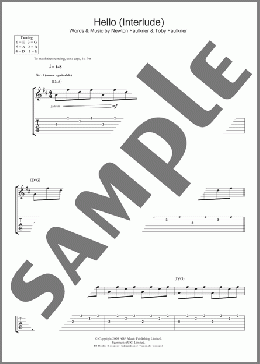 Hello (Interlude)(Newton Faulkner) 楽譜 ギター（ソロ） ダウンロード