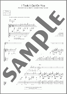 I Took It Out On You(Newton Faulkner) 楽譜 ギター（ソロ） ダウンロード