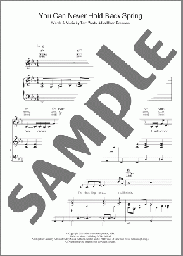 You Can Never Hold Back Spring(Tom Waits) 楽譜 その他 ダウンロード