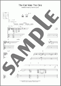 The Car Was The One(Mark Knopfler) 楽譜 ギター（ソロ） ダウンロード