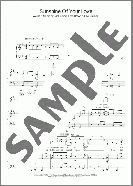 Sunshine Of Your Love(Cream/Eric Clapton) 楽譜 その他 ダウンロード