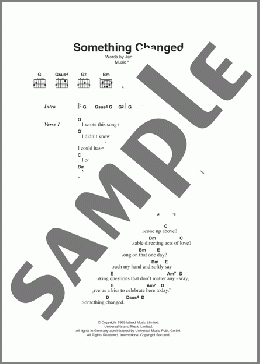 Something Changed(Pulp) 楽譜 ギター（コード） ダウンロード