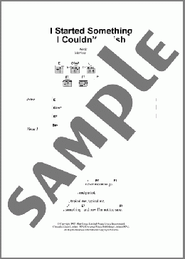 I Started Something I Couldn't Finish(The Smiths) 楽譜 ギター（コード） ダウンロード
