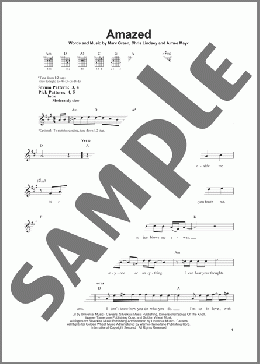 Amazed(Lonestar) 楽譜 メロディ ダウンロード