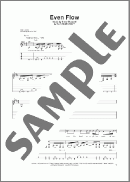 Even Flow(Pearl Jam) 楽譜 ギタースコア ダウンロード