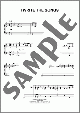 I Write The Songs(Barry Manilow) 楽譜 ピアノ（ソロ） ダウンロード
