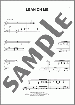 Lean On Me(Bill Withers) 楽譜 ピアノ（ソロ） ダウンロード