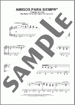 Amigos Para Siempre (Friends For Life)(Andrew Lloyd Webber) 楽譜 ピアノ（ソロ） ダウンロード