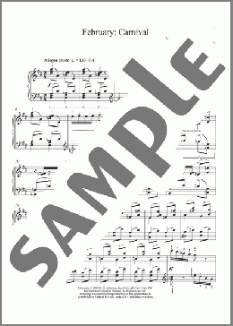 February: Carnival(Pyotr Il'yich Tchaikovsky/Alexandre Dossin) 楽譜 ピアノ（ソロ） ダウンロード