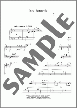 June: Barcarole(Pyotr Il'yich Tchaikovsky/Alexandre Dossin) 楽譜 ピアノ（ソロ） ダウンロード