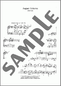 August: Scherzo (Harvest)(Pyotr Il'yich Tchaikovsky/Alexandre Dossin) 楽譜 ピアノ（ソロ） ダウンロード