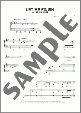 Let Me Finish (from Song And Dance)(Andrew Lloyd Webber) 楽譜 ピアノ & ボーカル ダウンロード