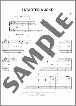 I Started A Joke(Bee Gees) 楽譜 ピアノ（ソロ） ダウンロード