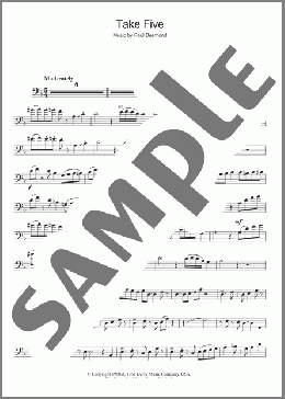 Take Five(Dave Brubeck) 楽譜 トロンボーン（ソロ） ダウンロード