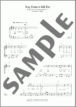 Any Dream Will Do(Andrew Lloyd Webber) 楽譜 ピアノ（ソロ） ダウンロード