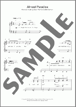 Almost Paradise(Ann Wilson & Mike Reno) 楽譜 ピアノ（ソロ） ダウンロード