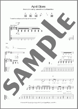 April Skies(The Jesus And Mary Chain) 楽譜 ギター（ソロ） ダウンロード
