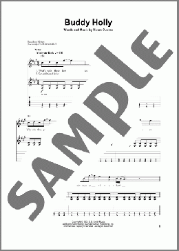 Buddy Holly(Weezer) 楽譜 ギタースコア ダウンロード