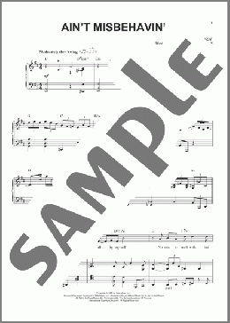 Ain't Misbehavin'(Fats Waller/Steve Tyrell) 楽譜 ピアノ & ボーカル ダウンロード