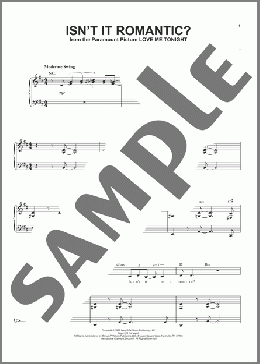 Isn't It Romantic?(Steve Tyrell/Rodgers & Hart) 楽譜 ピアノ & ボーカル ダウンロード