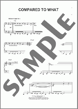 Compared To What (arr. Brent Edstrom)(Les McCann) 楽譜 ピアノ（ソロ） ダウンロード