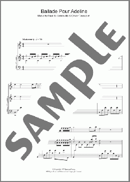 Ballade Pour Adeline(Richard Clayderman) 楽譜 ピアノ（ソロ） ダウンロード