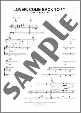 Lover, Come Back To Me(Sigmund Romberg) 楽譜 ピアノ & ボーカル & ギター ダウンロード