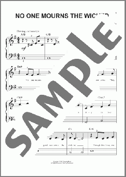 No One Mourns The Wicked (from Wicked)(Stephen Schwartz/Wicked (Musical)) 楽譜 ピアノ（ソロ） ダウンロード