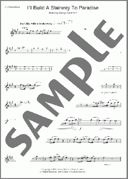 I'll Build A Stairway To Paradise(George Gershwin) 楽譜 アルトサックス（ソロ） ダウンロード