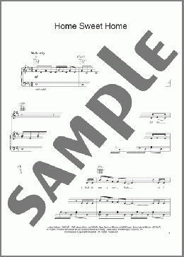 Home Sweet Home(Motley Crue/Carrie Underwood) 楽譜 ピアノ & ボーカル & ギター ダウンロード
