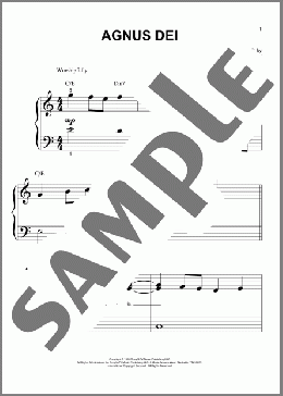 Agnus Dei(Michael W. Smith) 楽譜 ピアノ（ソロ） ダウンロード