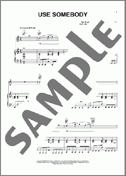 Use Somebody(Kings Of Leon) 楽譜 ピアノ & ボーカル & ギター ダウンロード