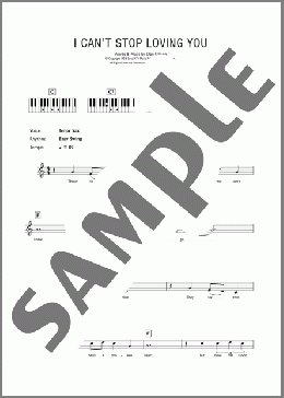 I Can't Stop Loving You(Don Gibson) 楽譜 ピアノ（歌詞 & コード） ダウンロード
