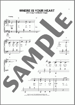 Where Is Your Heart (The Song From Moulin Rouge)(Percy Faith) 楽譜 その他 ダウンロード