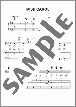 Irish Carol(Traditional) 楽譜 ピアノ & ボーカル & ギター ダウンロード