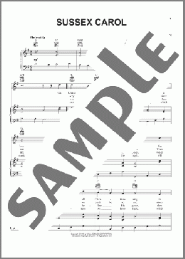 Sussex Carol(Traditional English Carol) 楽譜 ピアノ & ボーカル & ギター ダウンロード