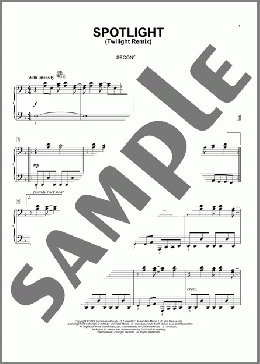Spotlight (Twilight Remix)(Twilight (Movie)/Mute Math) 楽譜 ピアノ（連弾） ダウンロード
