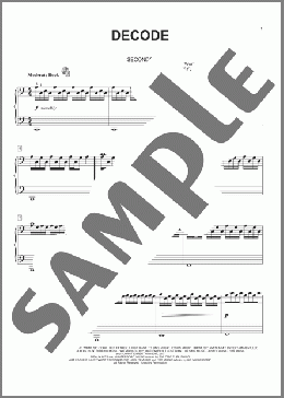 Decode(Twilight (Movie)/Paramore) 楽譜 ピアノ（連弾） ダウンロード