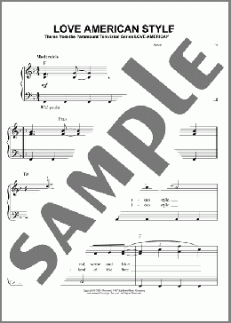 Love American Style(Arnold Margolin) 楽譜 ピアノ（ソロ） ダウンロード