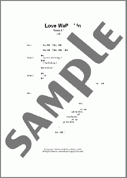 Love Walked In(Thunder) 楽譜 ギター（コード） ダウンロード
