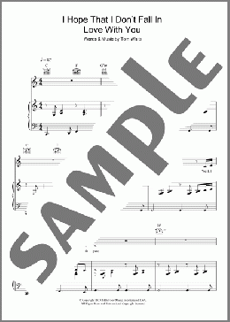 I Hope That I Don't Fall In Love With You(Tom Waits) 楽譜 その他 ダウンロード
