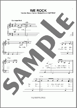 We Rock(Kara DioGuardi/Jonas Brothers/Camp Rock (Movie)) 楽譜 ピアノ（ソロ） ダウンロード