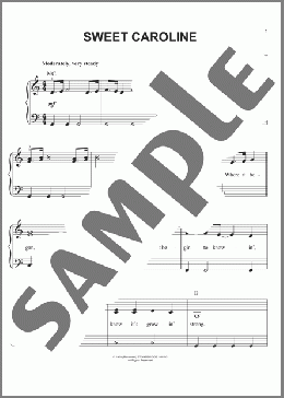 Sweet Caroline(Neil Diamond/Glee (TV Series)) 楽譜 ピアノ（ソロ） ダウンロード