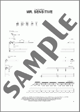 Mr. Sensitive(David Cook) 楽譜 ギター（ソロ） ダウンロード